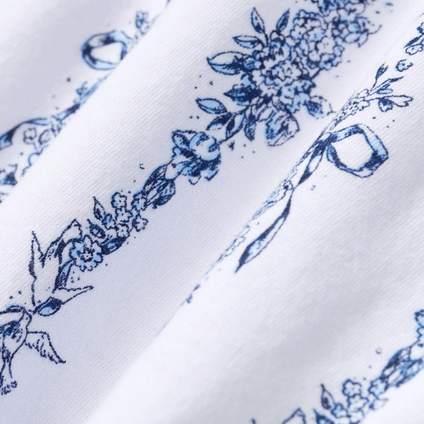 The Poppy Pima Short Set in Navy Mayfair Toile