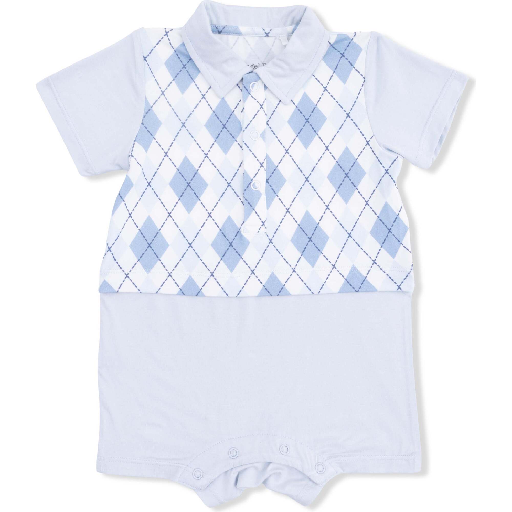 Short Playsuit, Golf Trellis Blue