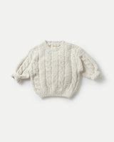 Boxy Cable Sweater - Fuzzy