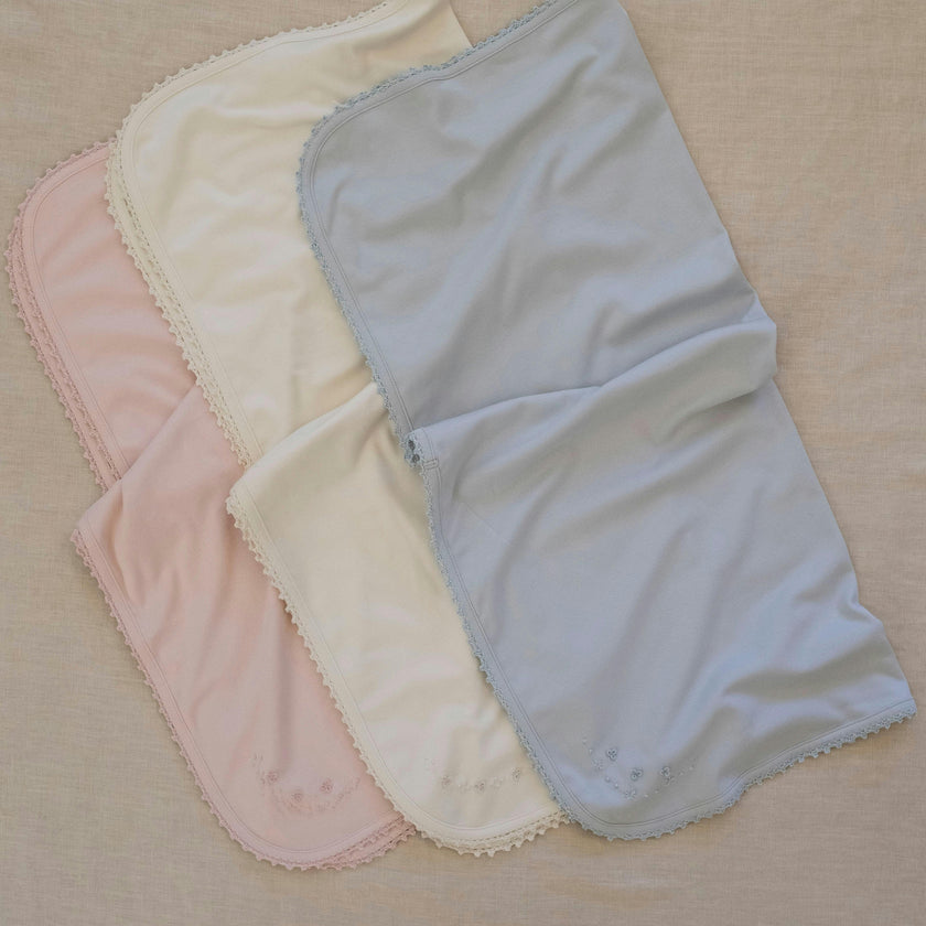 Receiving Blanket w/ Crochet Trim