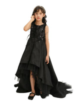 Black Accented Tea Styled Salem Dress