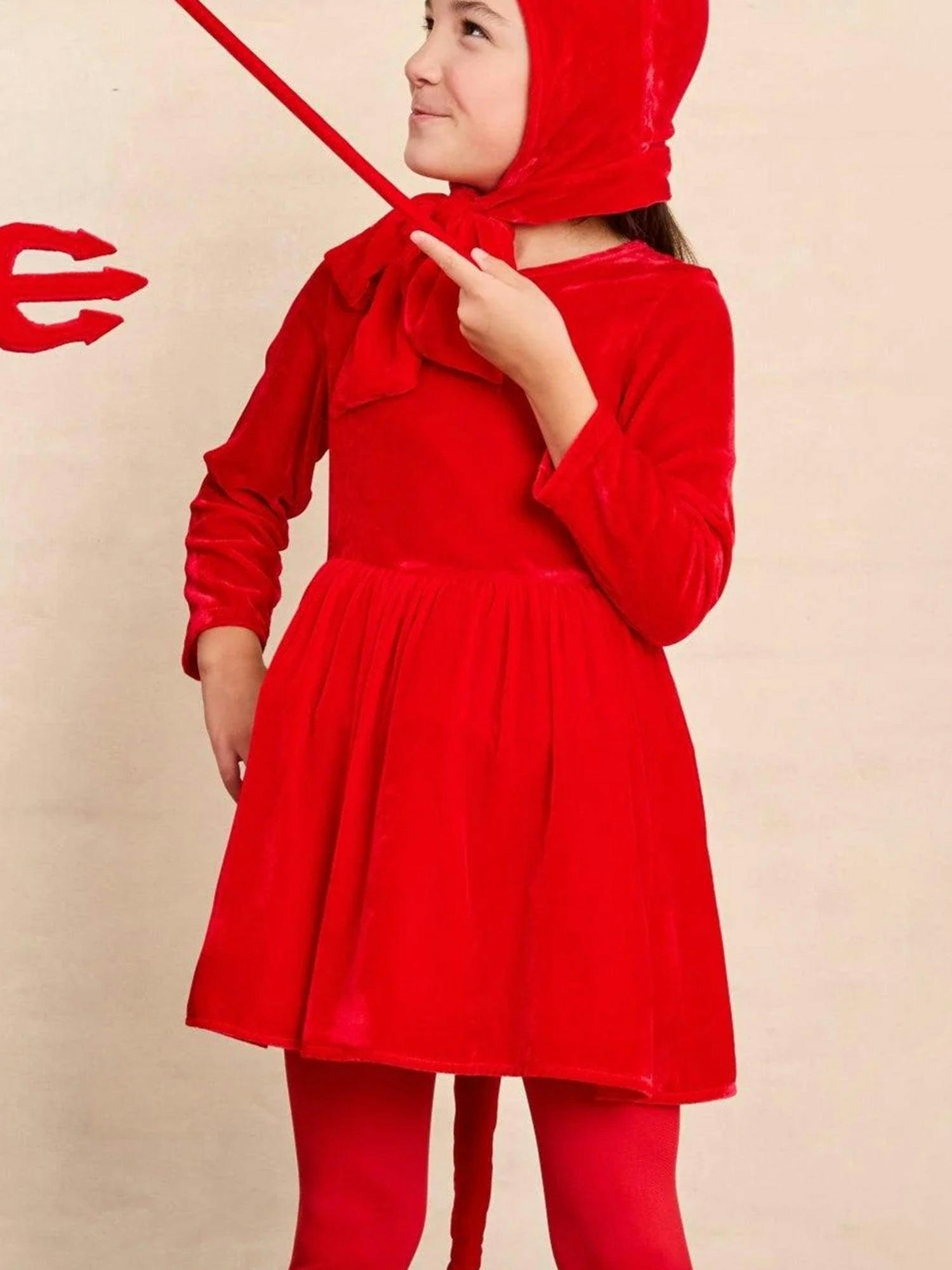 Red Velvet Dress for Kids
