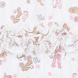 Cowgirl Nursery - 2 Way Ruffle Front Zipper Footie