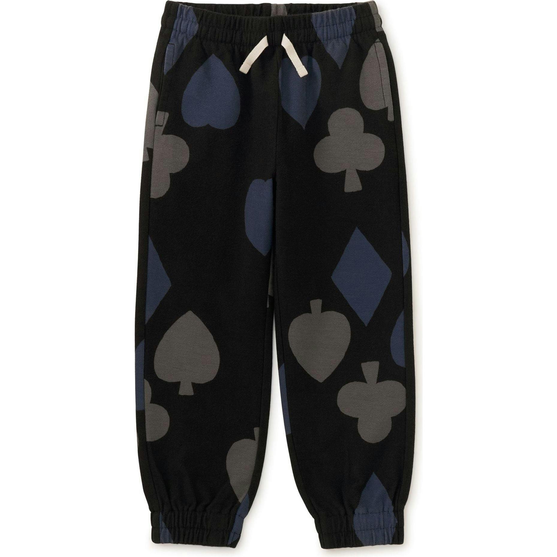 Printed Easy Fit Joggers, Blue