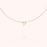 Initial Necklace, 14k Yellow Gold Filled
