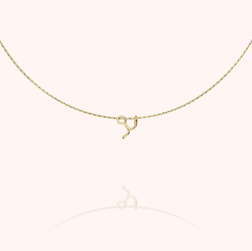 Initial Necklace, 14k Yellow Gold Filled