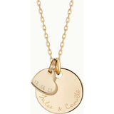 Personalized Love Necklace, 14k Gold Plated