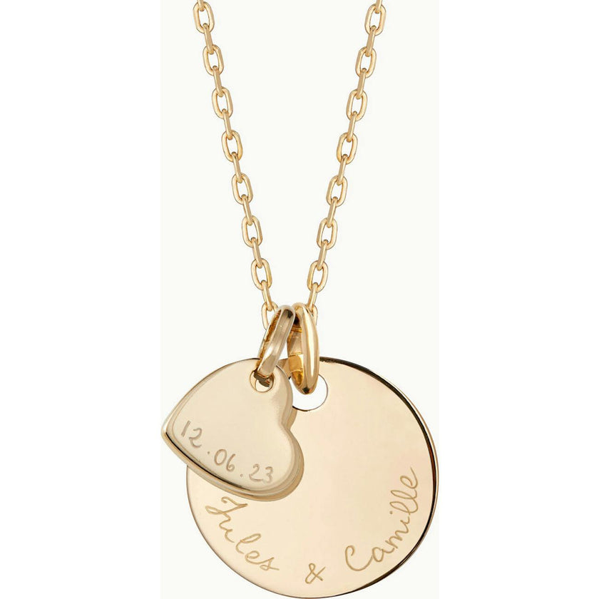 Personalized Love Necklace, 14k Gold Plated