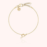 Initial Bracelet, 14k Yellow Gold Filled