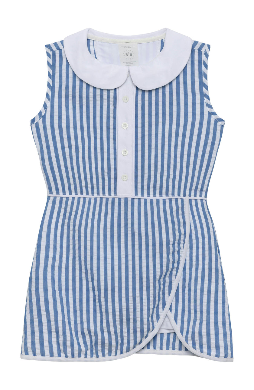 Girls Seersucker Stripe Tennis Skort Dress