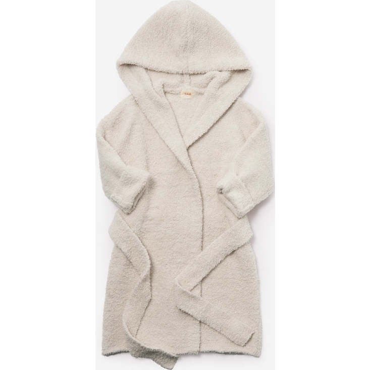 Fuzzy Waist Tie Hooded Robe