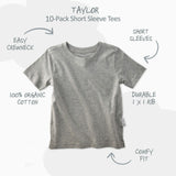 TAYLOR 10-Pack Toddler Short Sleeve T-Shirts