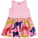 Print Mix Tank Skirted Dress, Multi