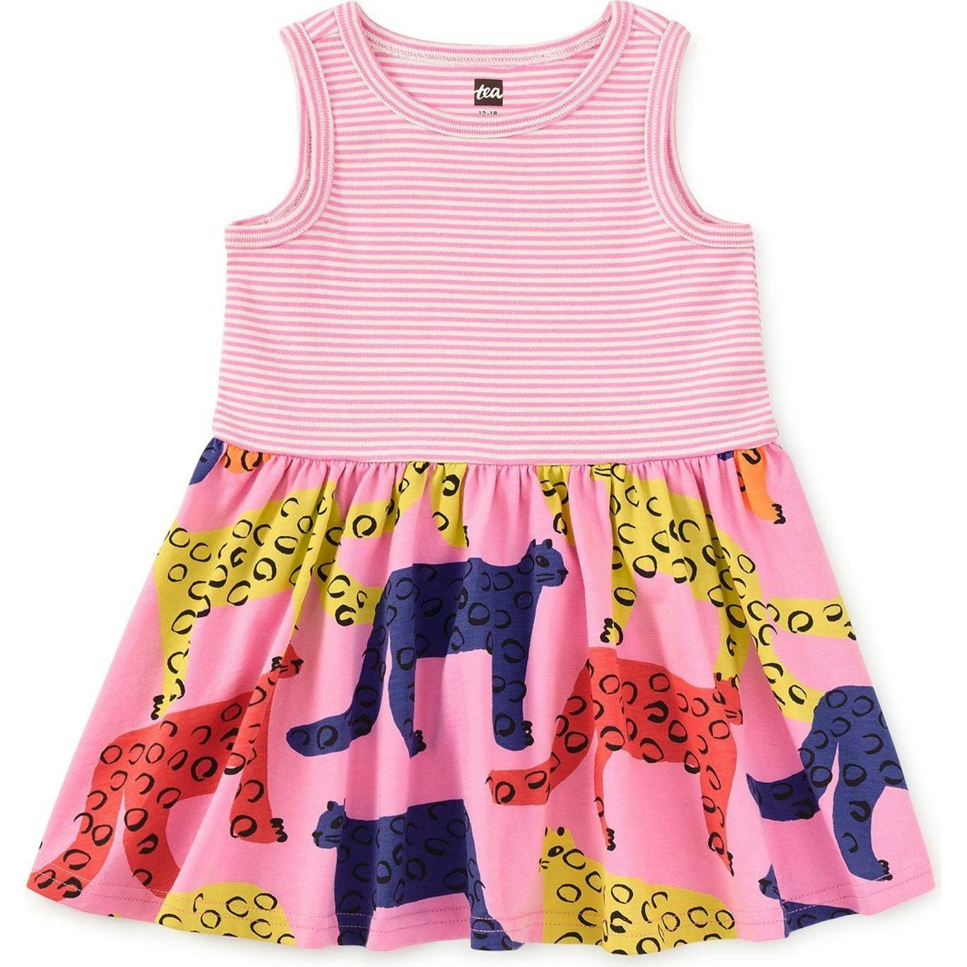 Print Mix Tank Skirted Dress, Multi