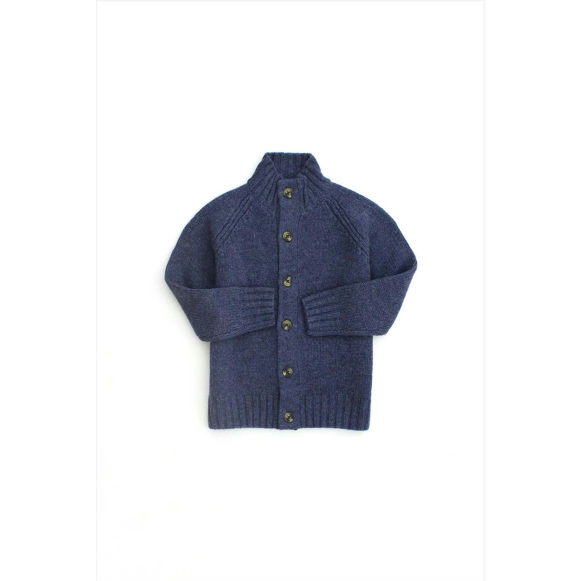 Children's Funnelneck Cardigan Denim