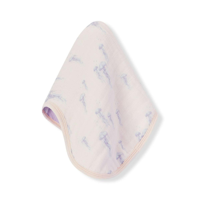 Sunset Jellyfish Contour Four Layer Burp Cloth