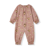 Mushroom Corduroy Ruffle Snap Jumper