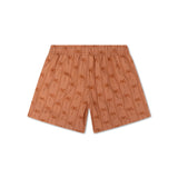 Swim Shorts - Brown - Palm Stripe
