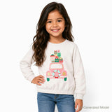 Graphic Sweatshirt | Pink Holiday Car