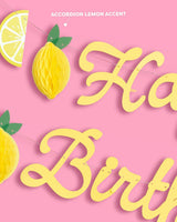 Happy Birthday Lemon Banner - lemon birthday banner