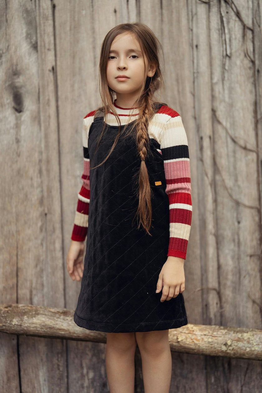 Velour Quilted Adjustable Straps Jumper