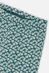 Organic Cotton Leggings Green Daisy Print