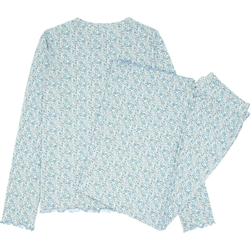 Women's Slate Floral Pima Pajamas Set