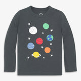 Kids long sleeve rainbow galaxy tee