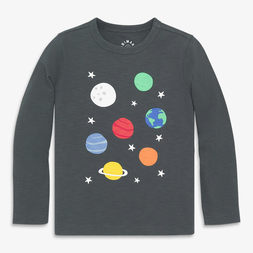 Kids long sleeve rainbow galaxy tee
