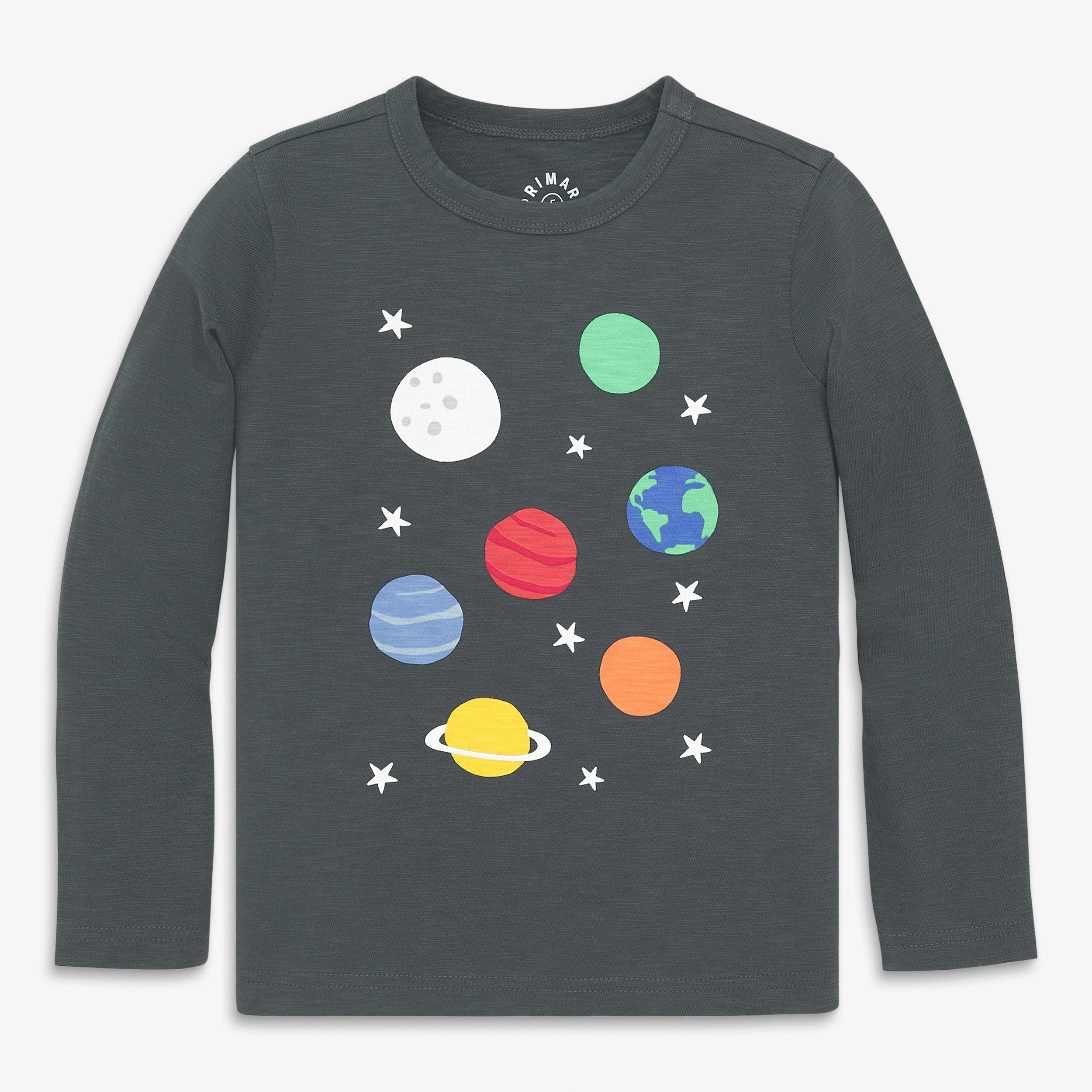 Kids long sleeve rainbow galaxy tee