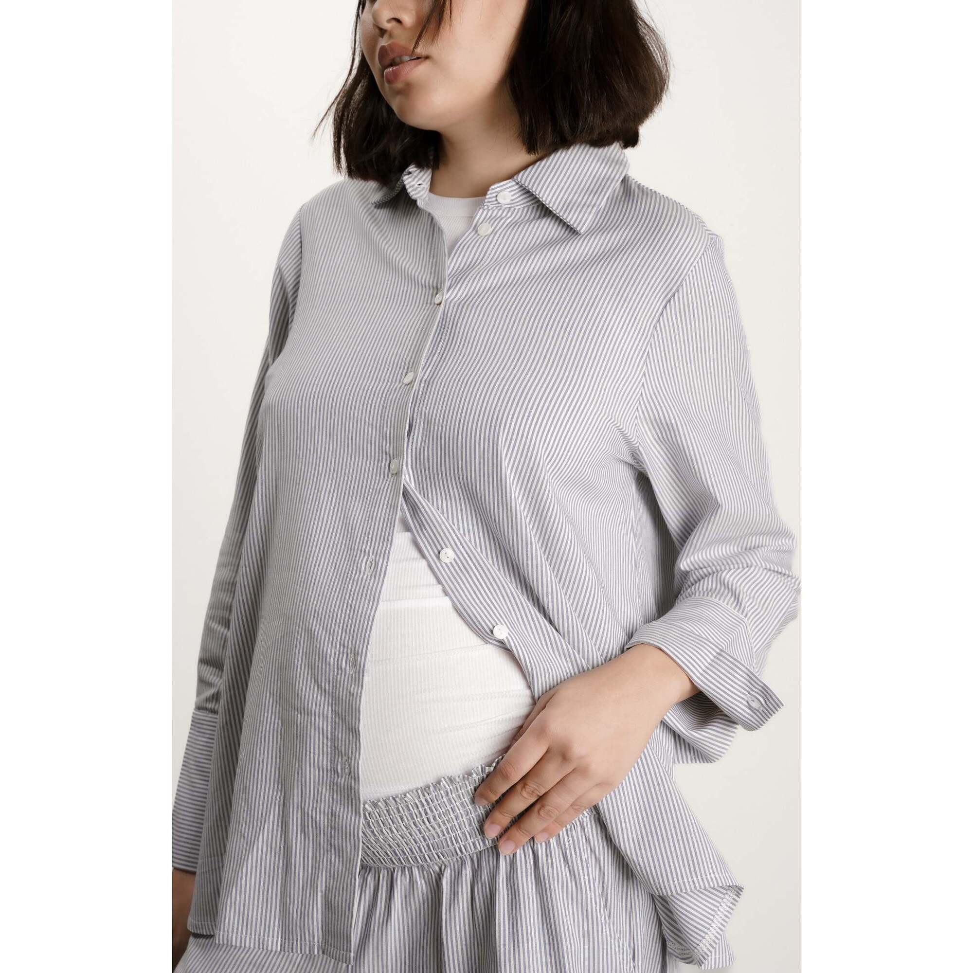 Women's Maternity The Everyday Striped Oversized Cuff Shirt, Stripes