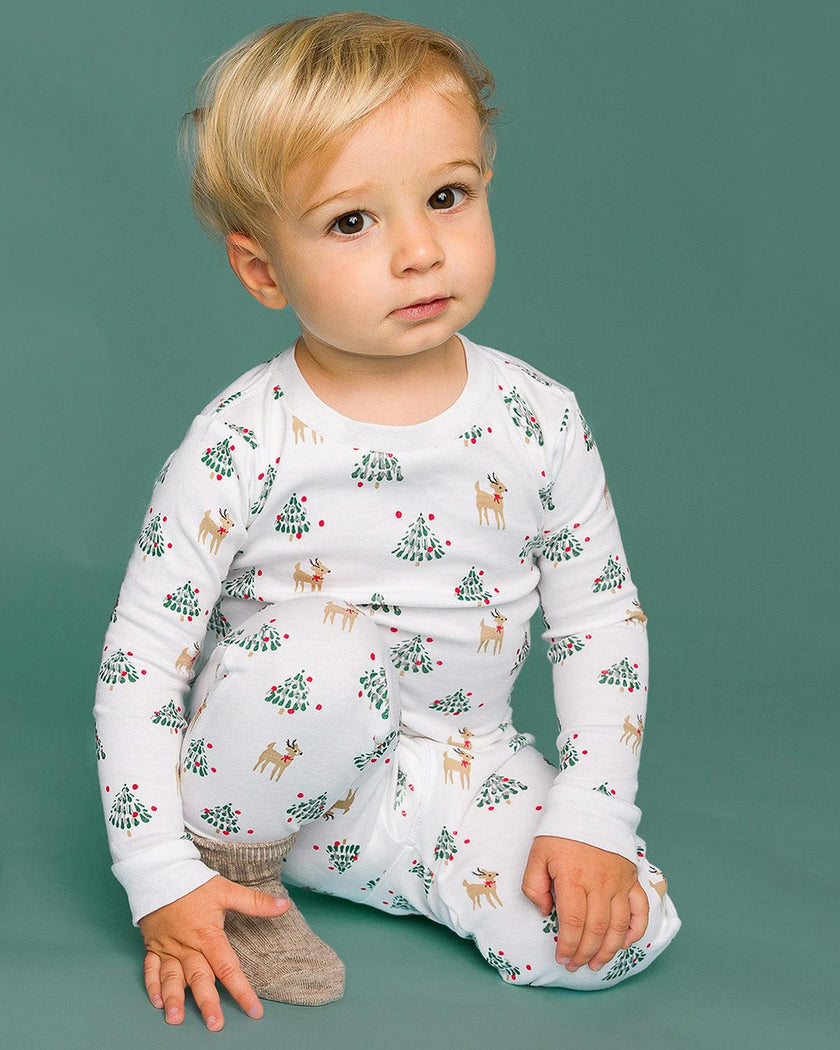 The Organic Long Sleeve Pajama Set [Tinsel Trees]