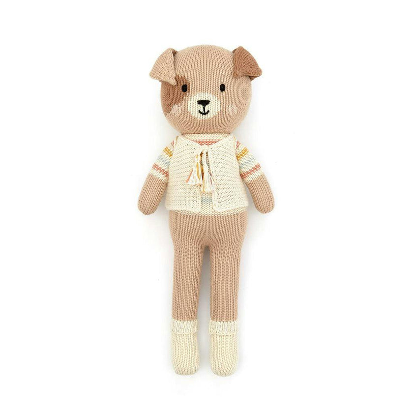 Max the Dog 15" natural, light blue, salmon, marigold
