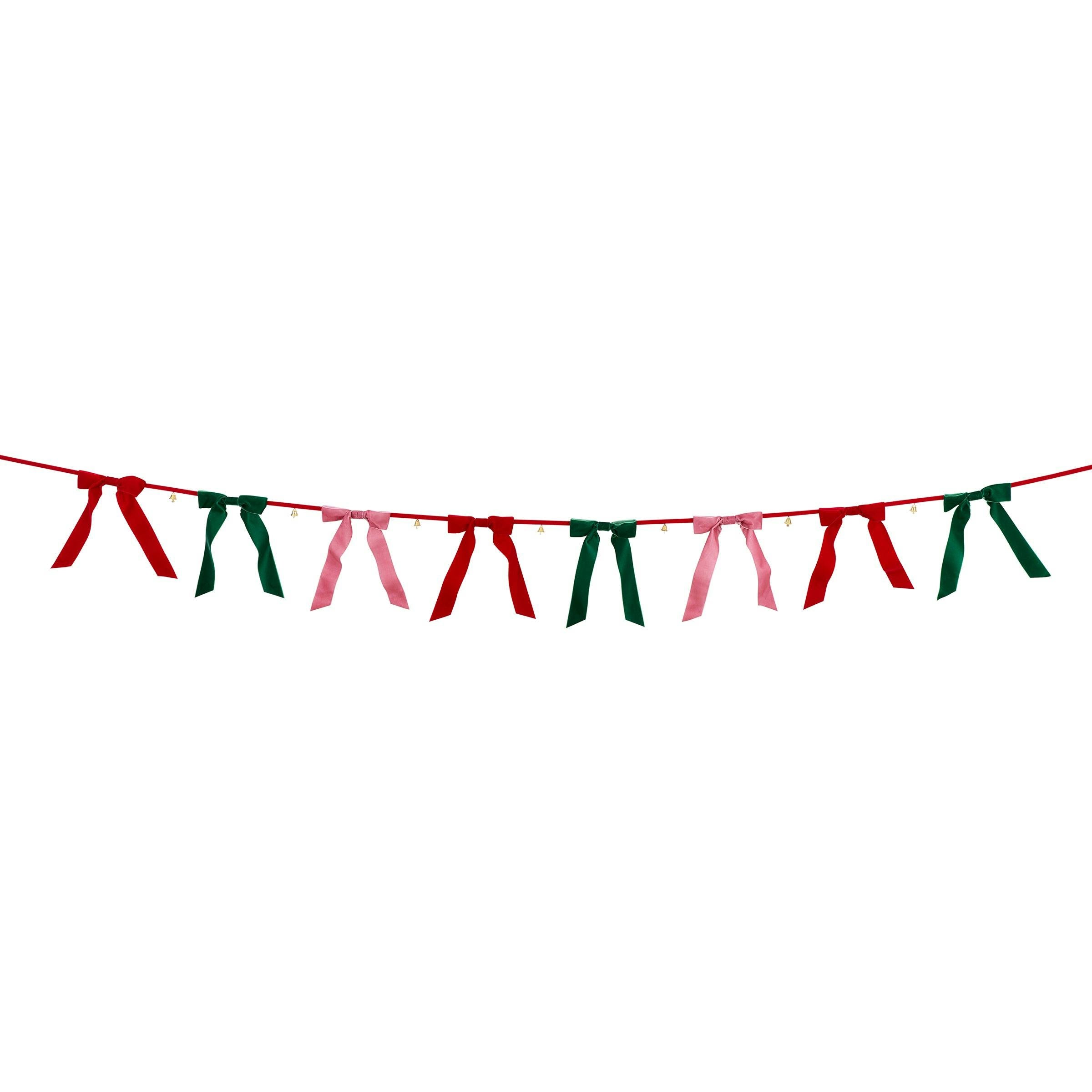 Velvet Bow Bell Garland