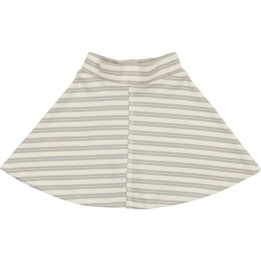 Horizontal Striped A-Line Short Skirt