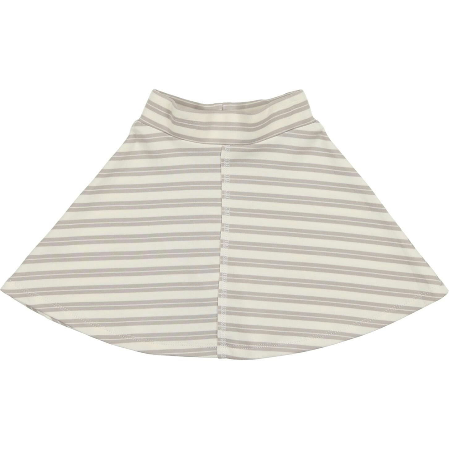 Horizontal Striped A-Line Short Skirt