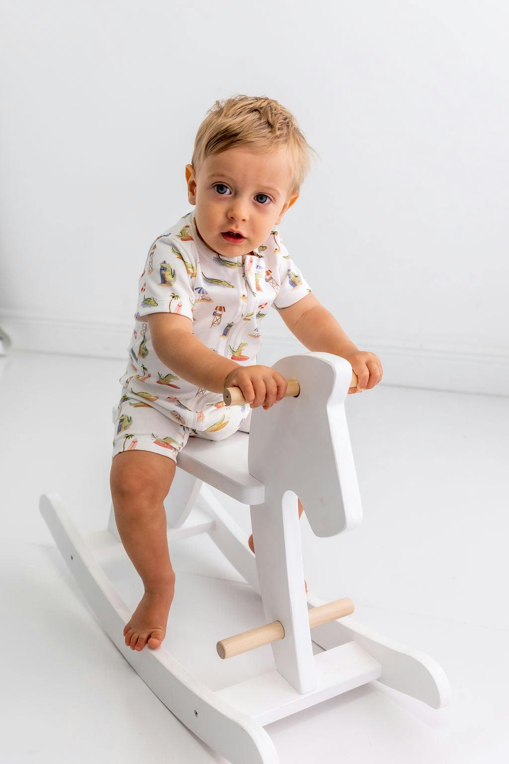 Alligators Pima Cotton Short Romper