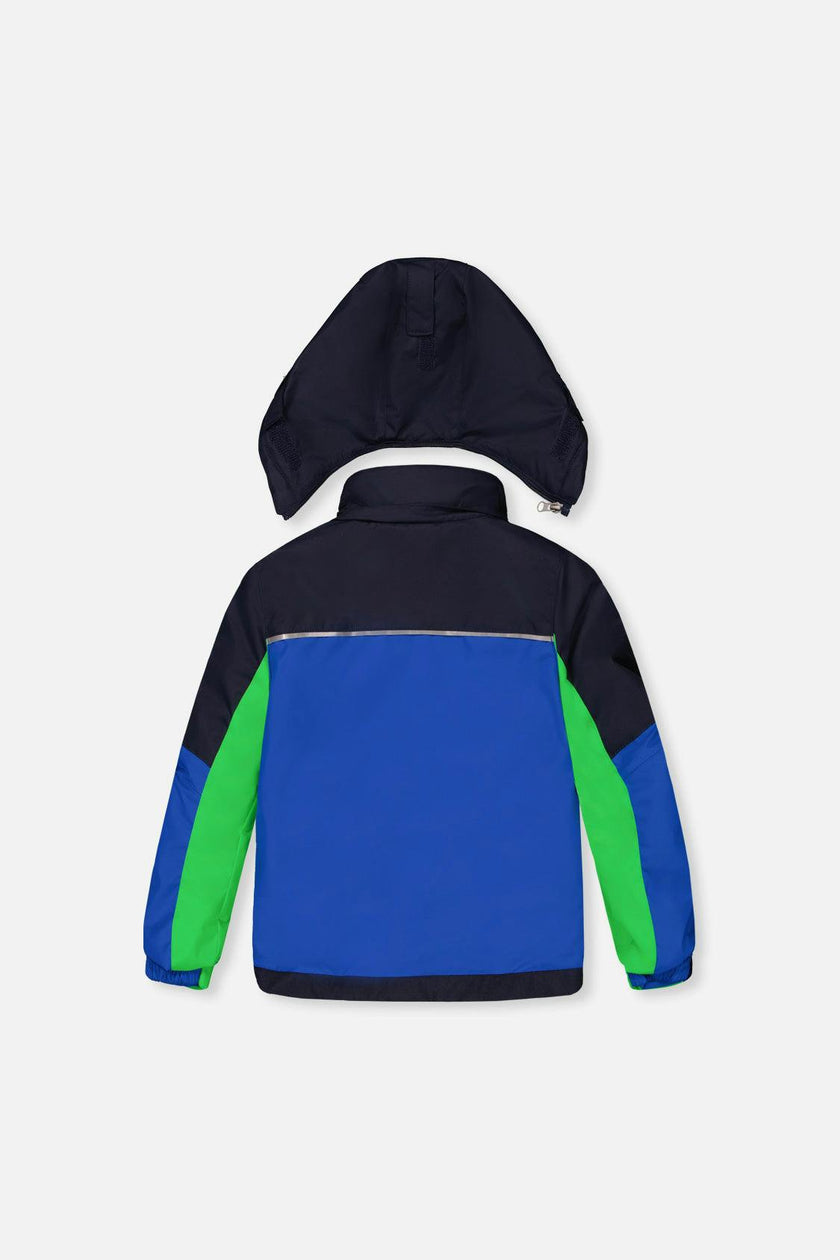 Two Piece Play Snowsuit Royal Blue And Green Colorblock