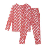 girls holiday bloom pima pajamas set