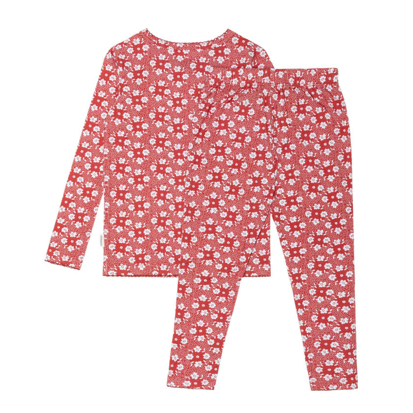 girls holiday bloom pima pajamas set