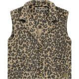 Leopard Print Denim Vest