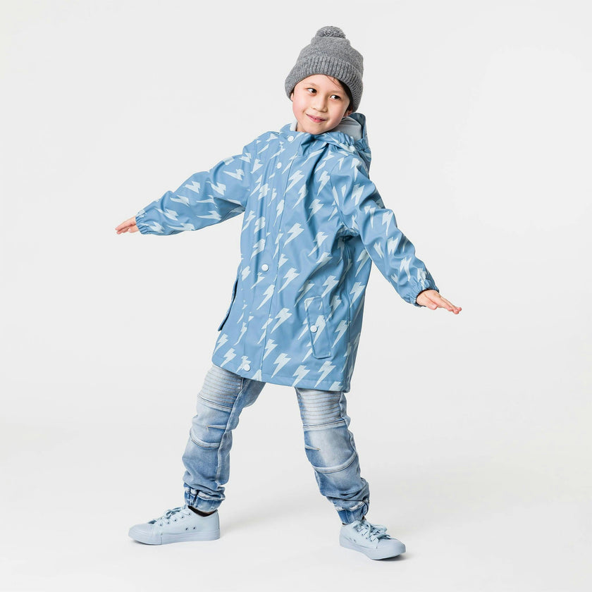 Recycled Waterproof Raincoat, Blue