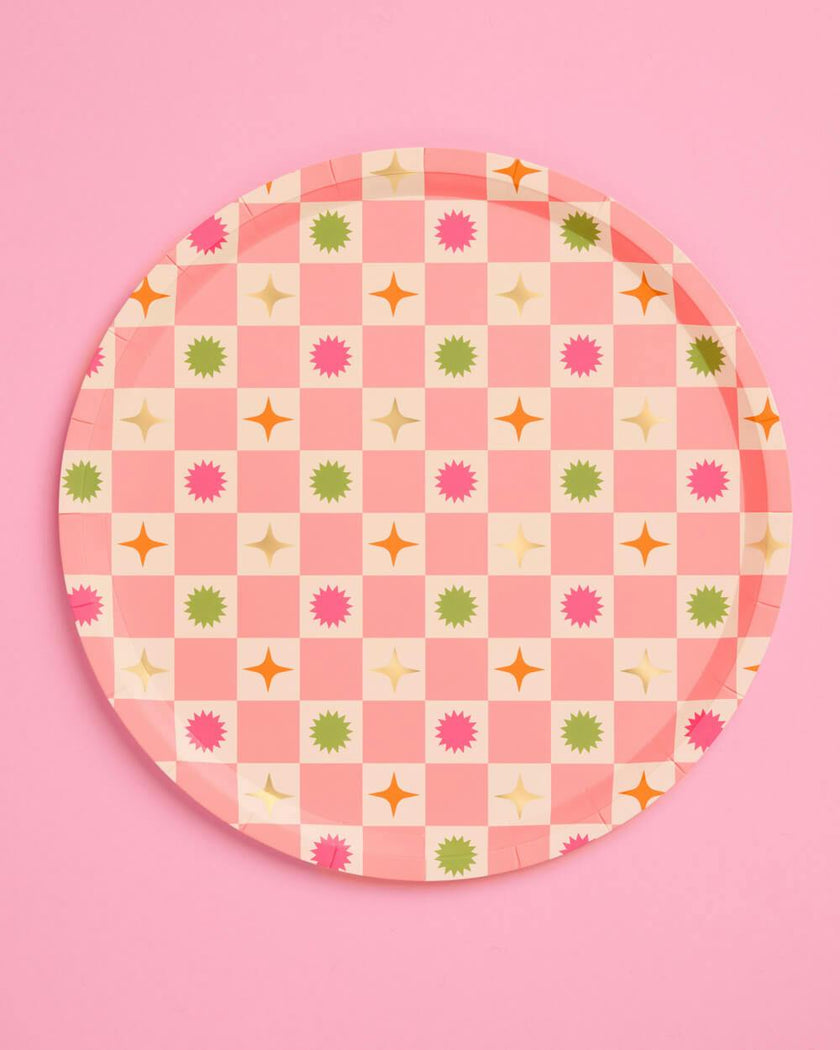 Palm Royale Plates - 32 paper plates, 2 sizes