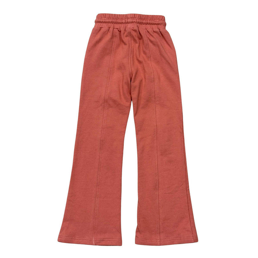Girls Terry Wide Leg Pants in Old Rose