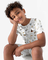 Bunny Garden Bamboo Kids Pajama Short Set