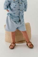 Boys Everyday Shorts in Dusty Sky Blue