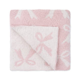 Chenille - Blush Bow Blanket
