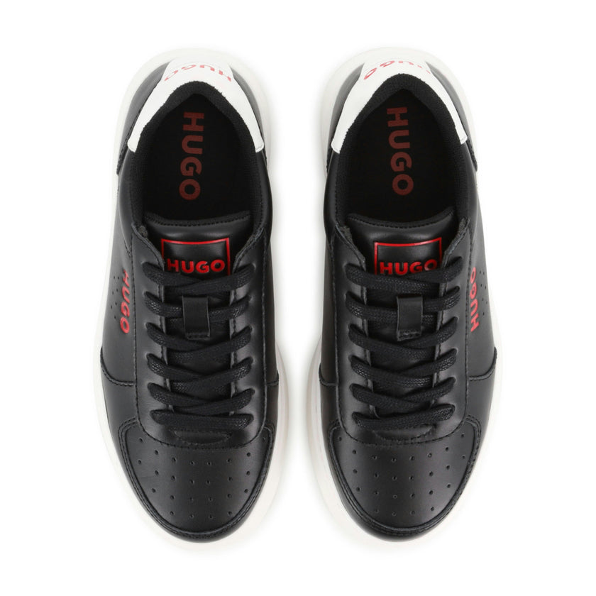 Black Leather Sneakers