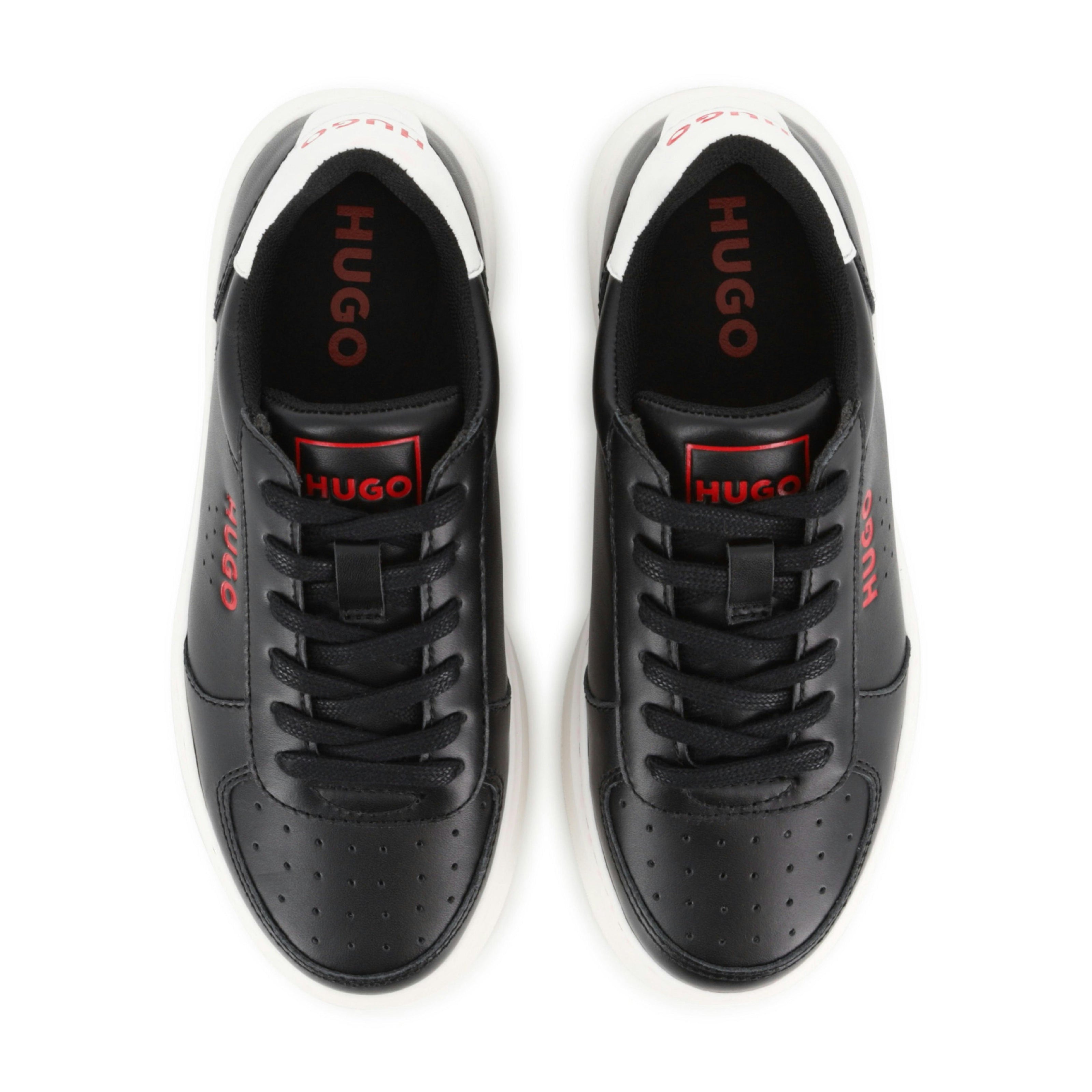 Black Leather Sneakers