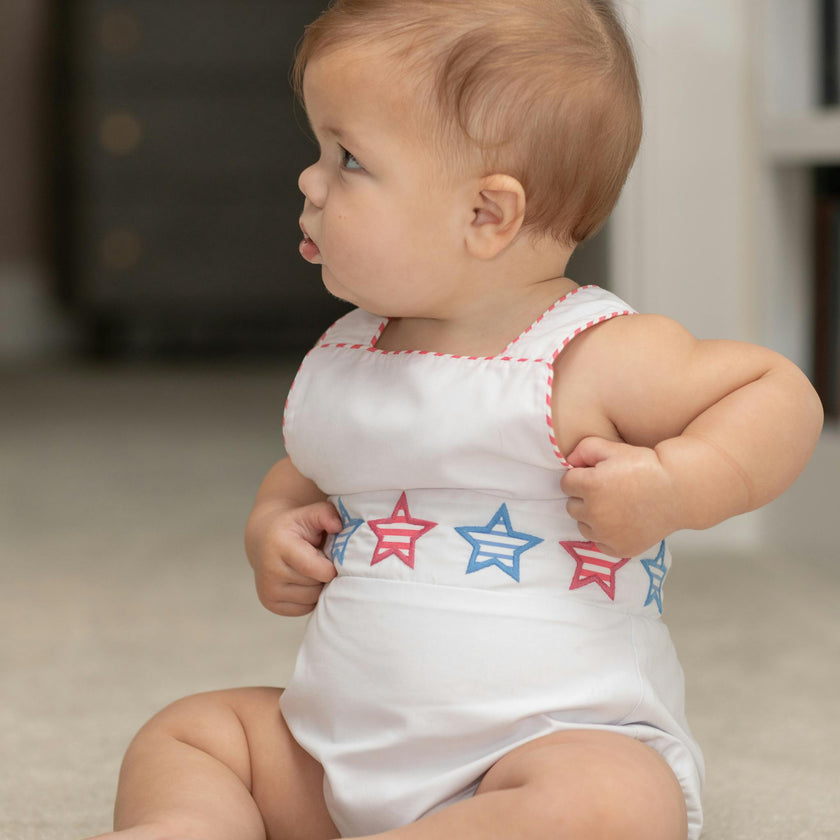 Henry Sunsuit in Striped Stars (Unisex)